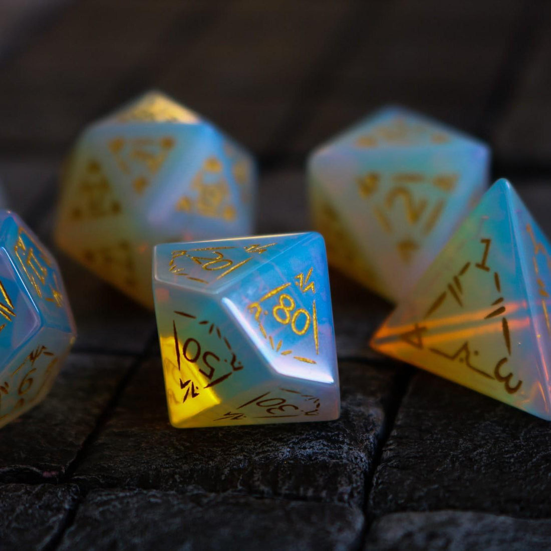 Dragon Shield Opalite Gemstone DND Dice Set — photo 1 of 10